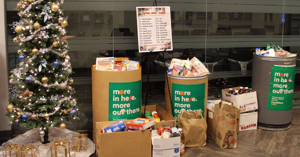Vision Financial Group collects food for FeedMore WNY