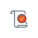 Icon of document with checkmark